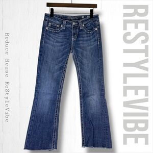 MISS ME Women’s Size 28 Denim Jeans Boot Fit Ankle Length Low Rise Stretch